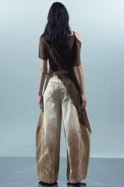 Off-Shoulder Irregular Tee