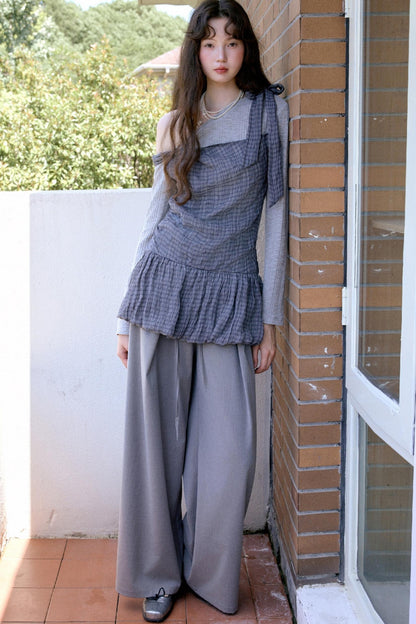 Asymmetrical Polka Dot Top