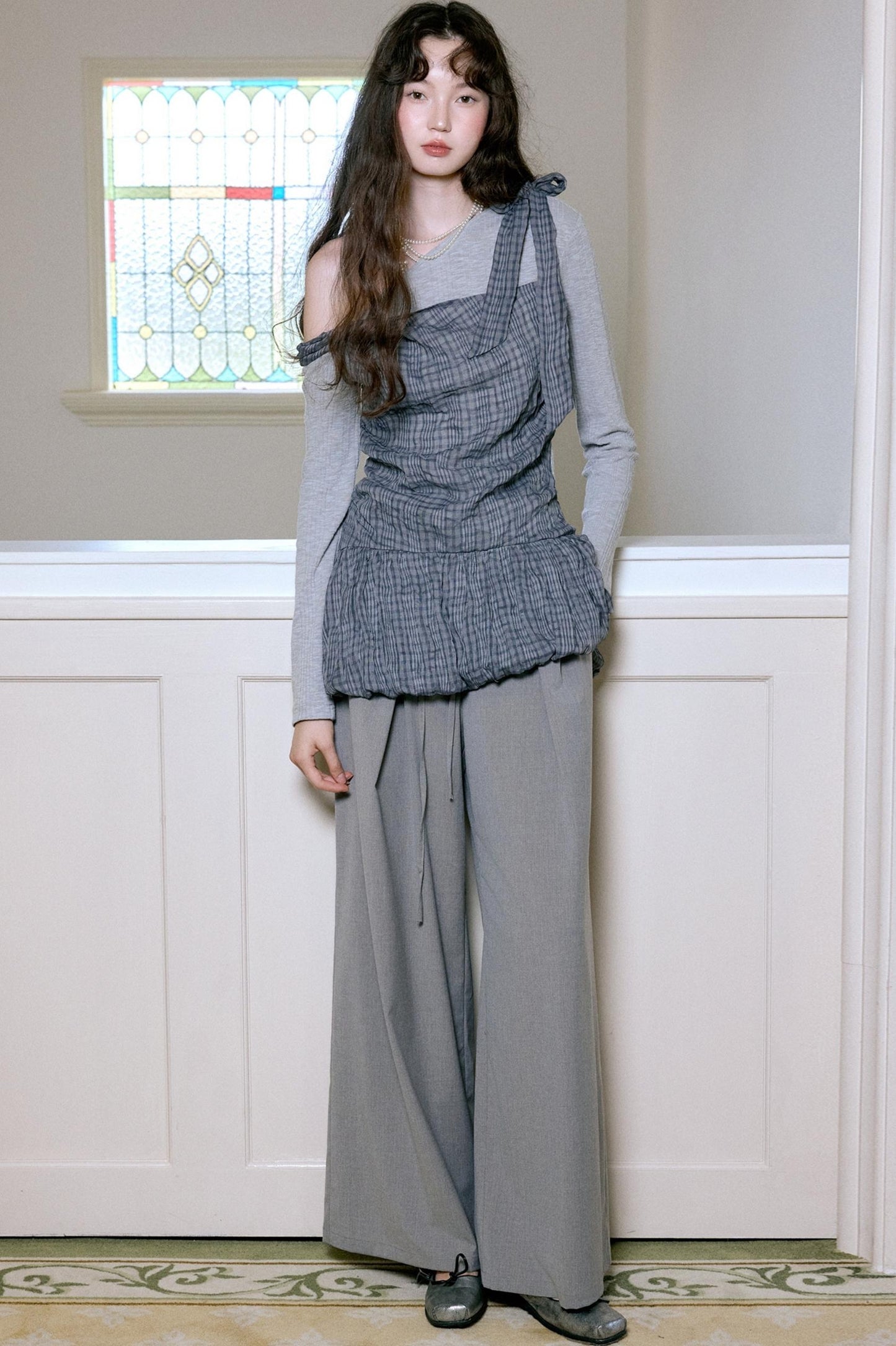 Asymmetrical Polka Dot Top