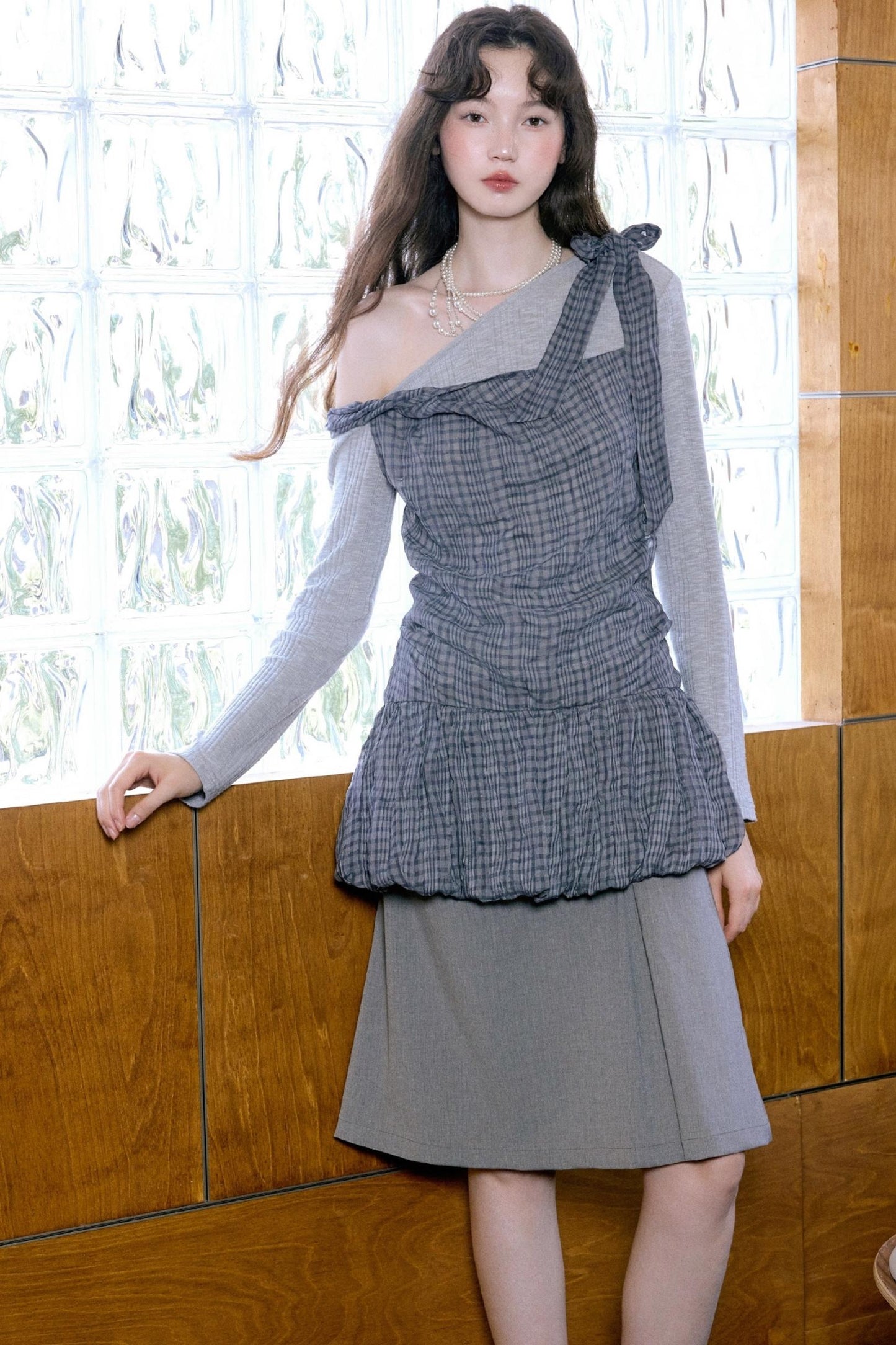 Asymmetrical Polka Dot Top