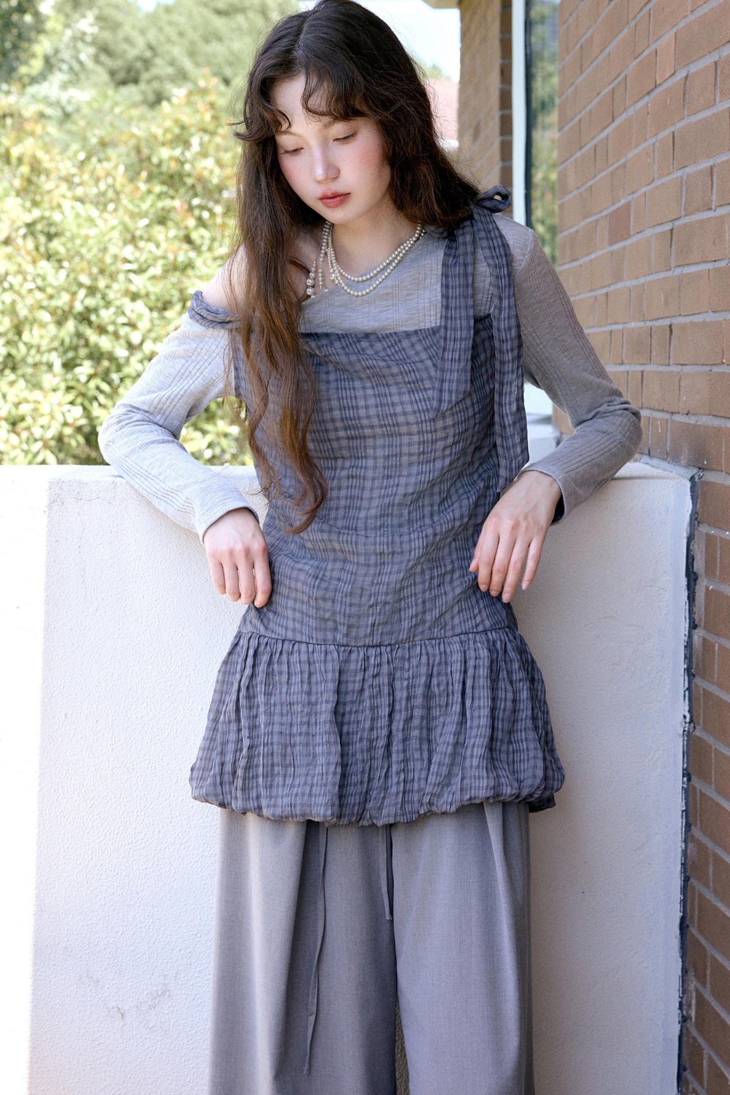 Asymmetrical Polka Dot Top