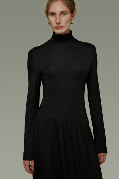 Slim High Neck Autumn Dress