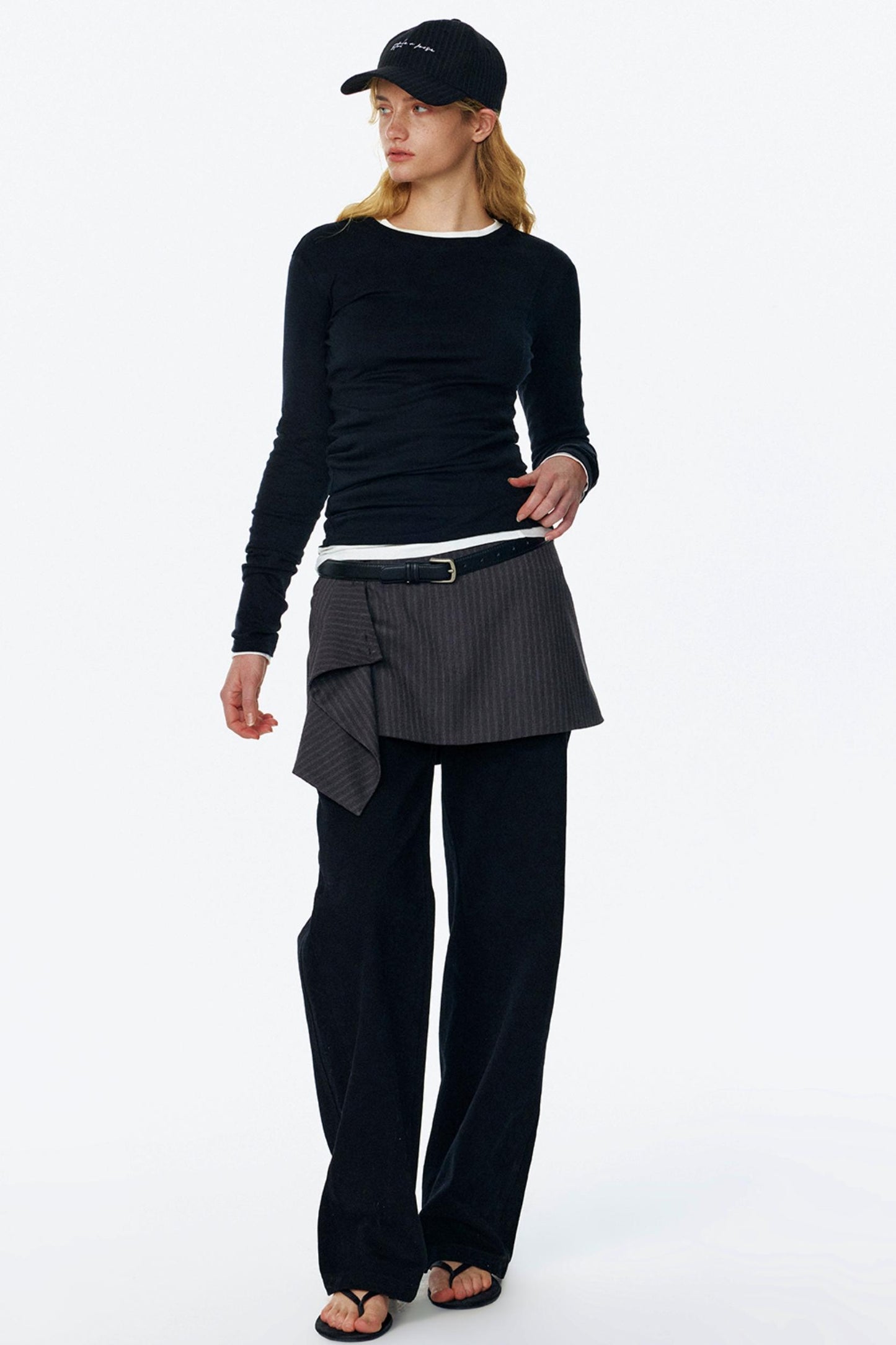 Asymmetrical Slim Wool Top