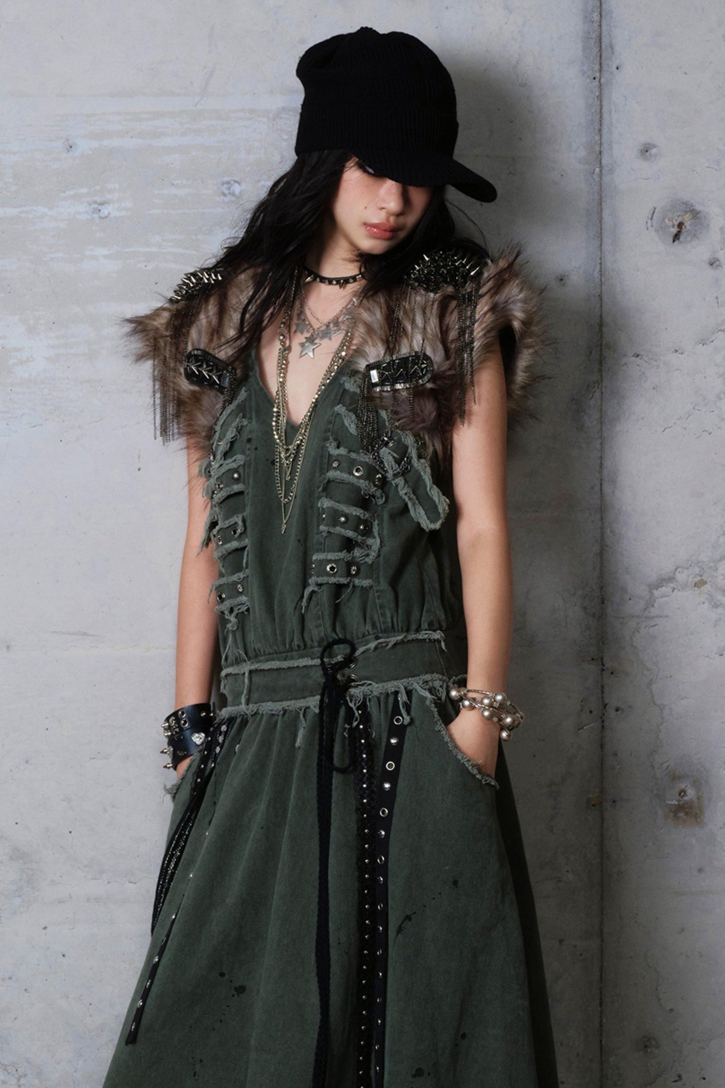 Vintage Plush Punk Knight Vest