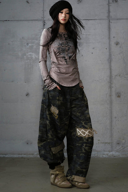 Vintage Distressed Long Sleeve Knitted Base Layer