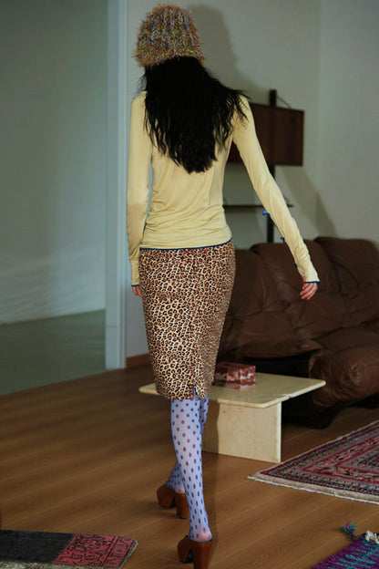 Vintage Suede Pencil Skirt