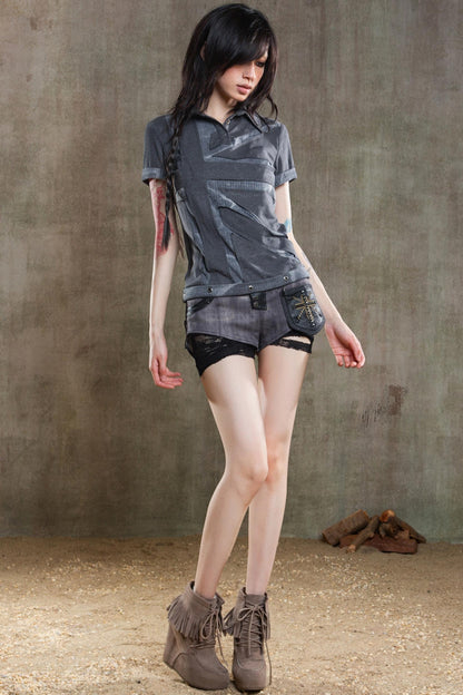 Punk Street Irregular Strappy Shorts