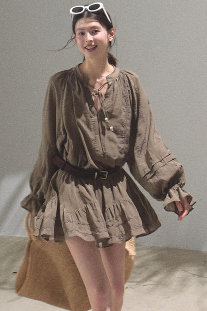 Bubble Sleeve Skirt Set-Up