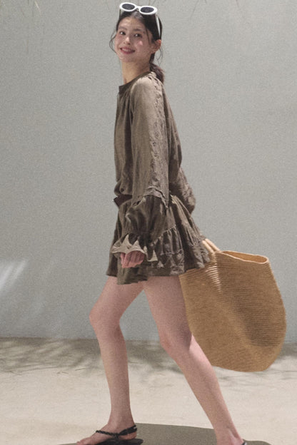 Bubble Sleeve Skirt Set-Up