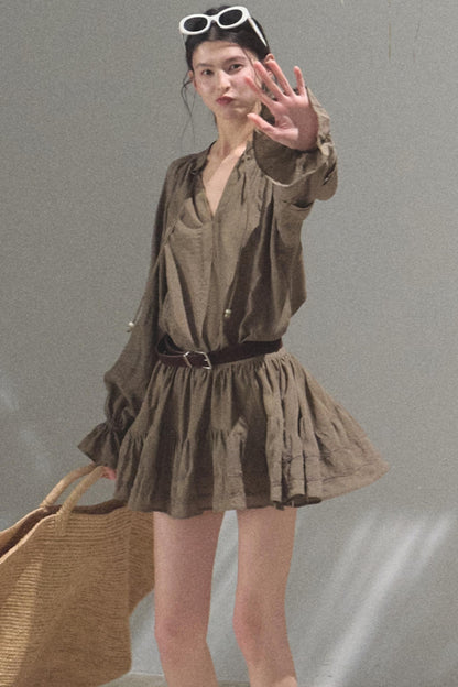 Bubble Sleeve Skirt Set-Up