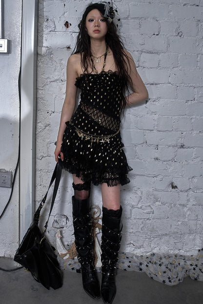 Lace Polka Dot Dress