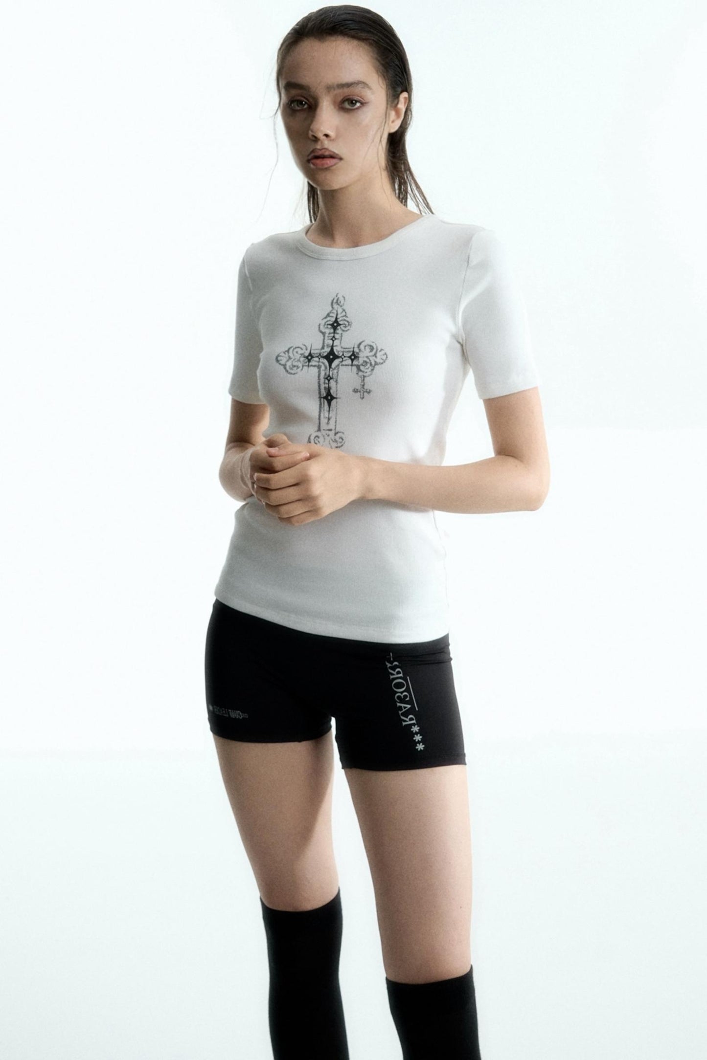 Cross Print Tee