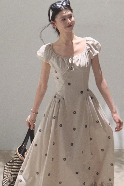 Luminous Cotton Tea Dress