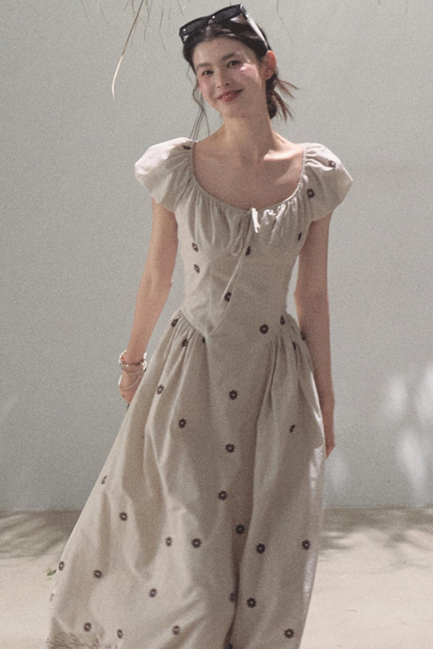 Luminous Cotton Tea Dress