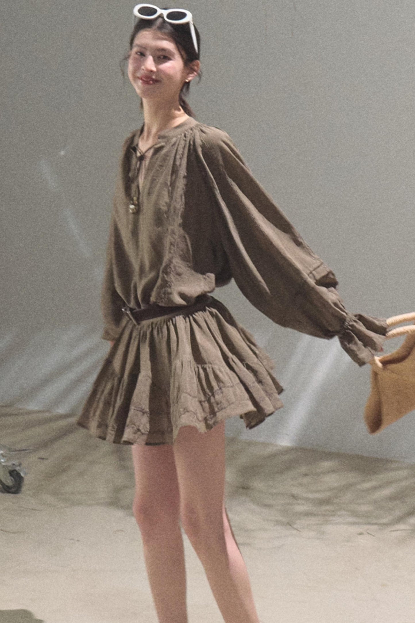 Bubble Sleeve Skirt Set-Up