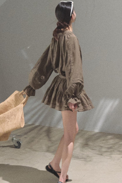 Bubble Sleeve Skirt Set-Up