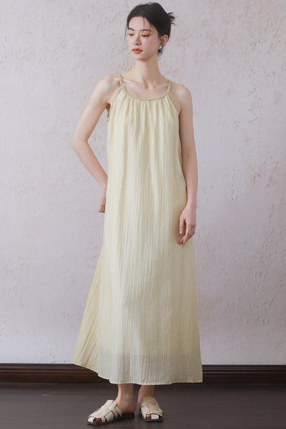 Yellow Halter Dress Set-Up