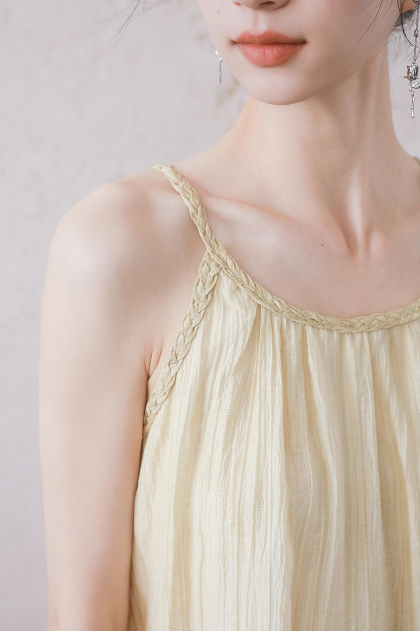 Yellow Halter Dress Set-Up