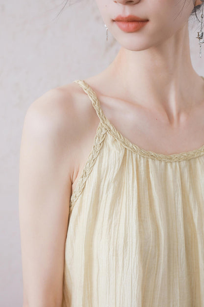 Yellow Halter Dress Set-Up