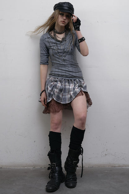 Retro V-Neck Tee Set-Up