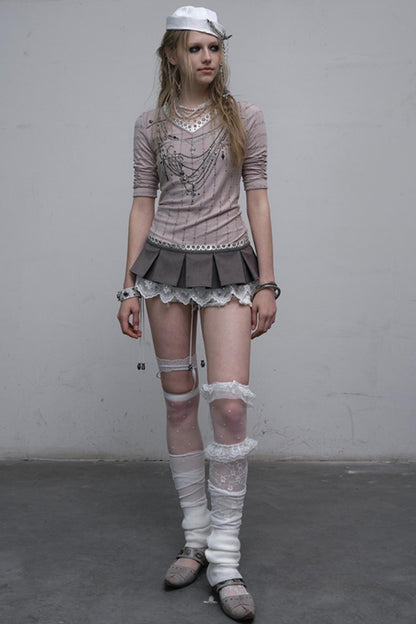 Retro V-Neck Tee Set-Up