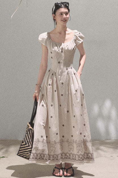 Luminous Cotton Tea Dress