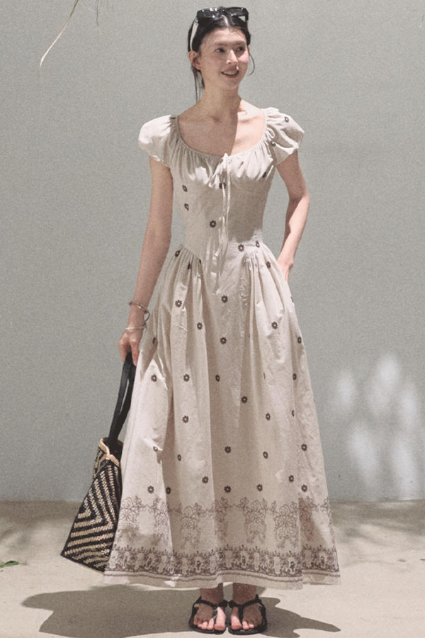 Luminous Cotton Tea Dress