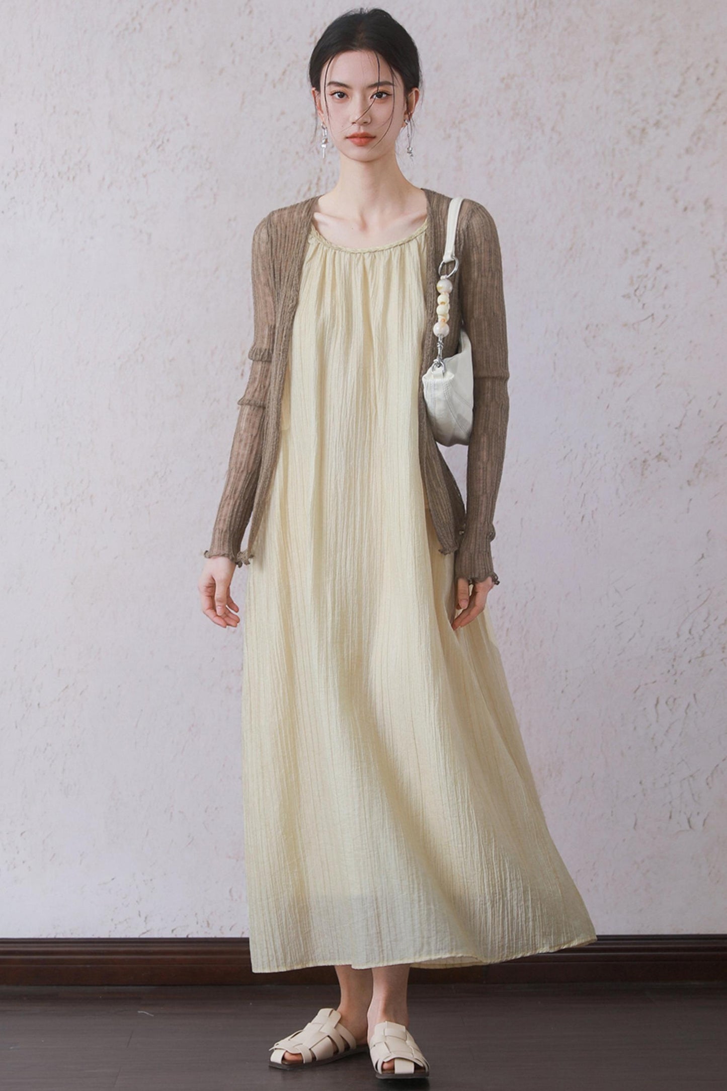 Yellow Halter Dress Set-Up