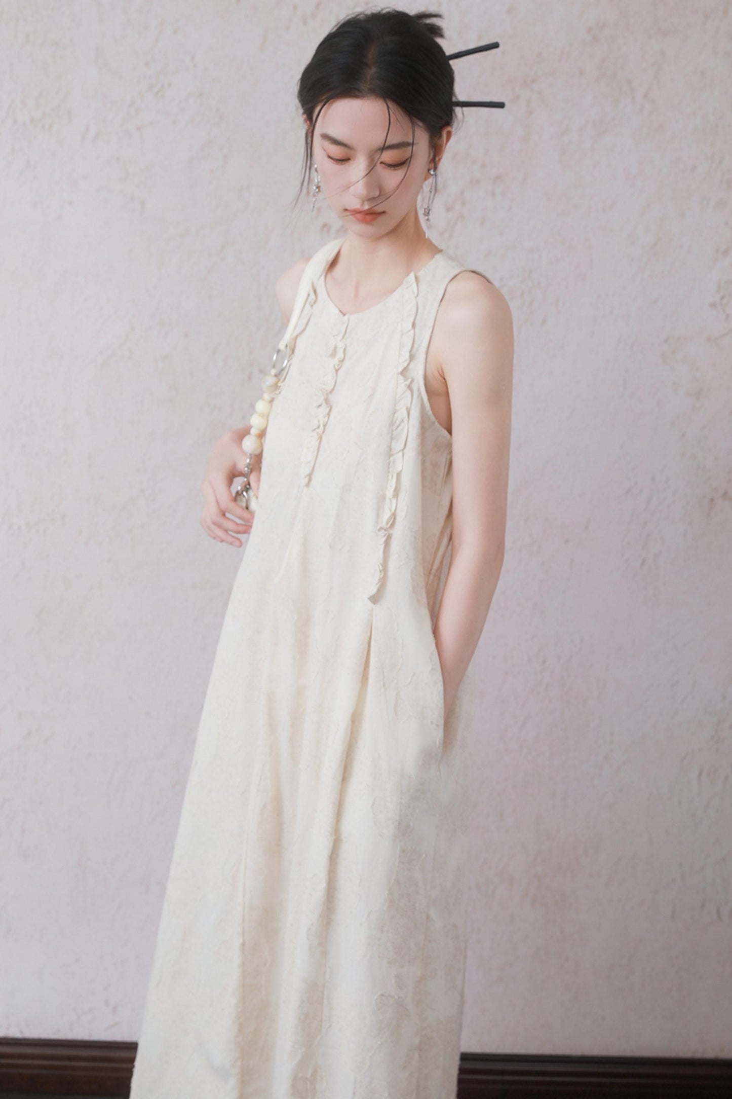 Beige Black Underdress