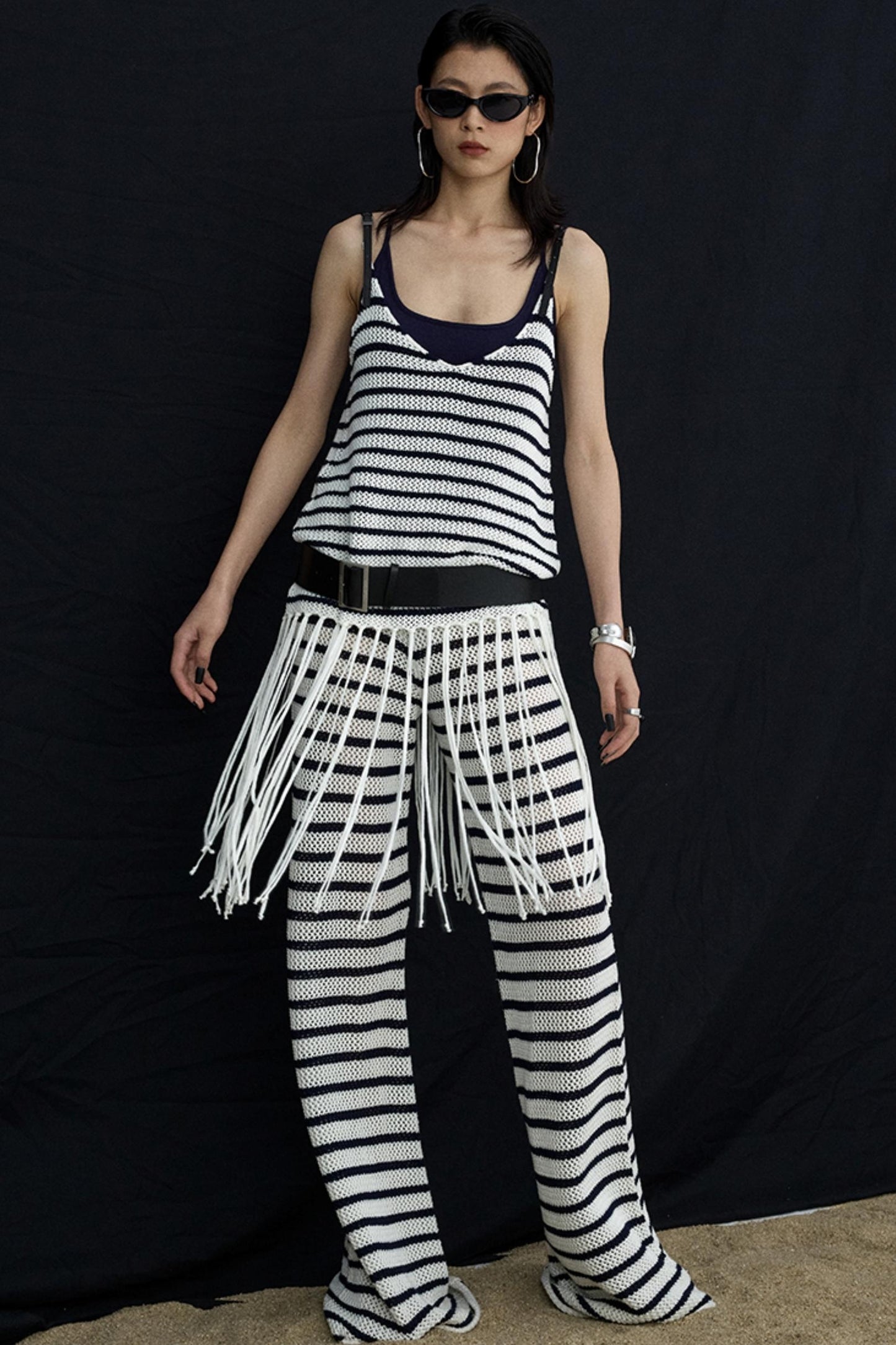 Vintage Distressed Square Buckle Waist Seal