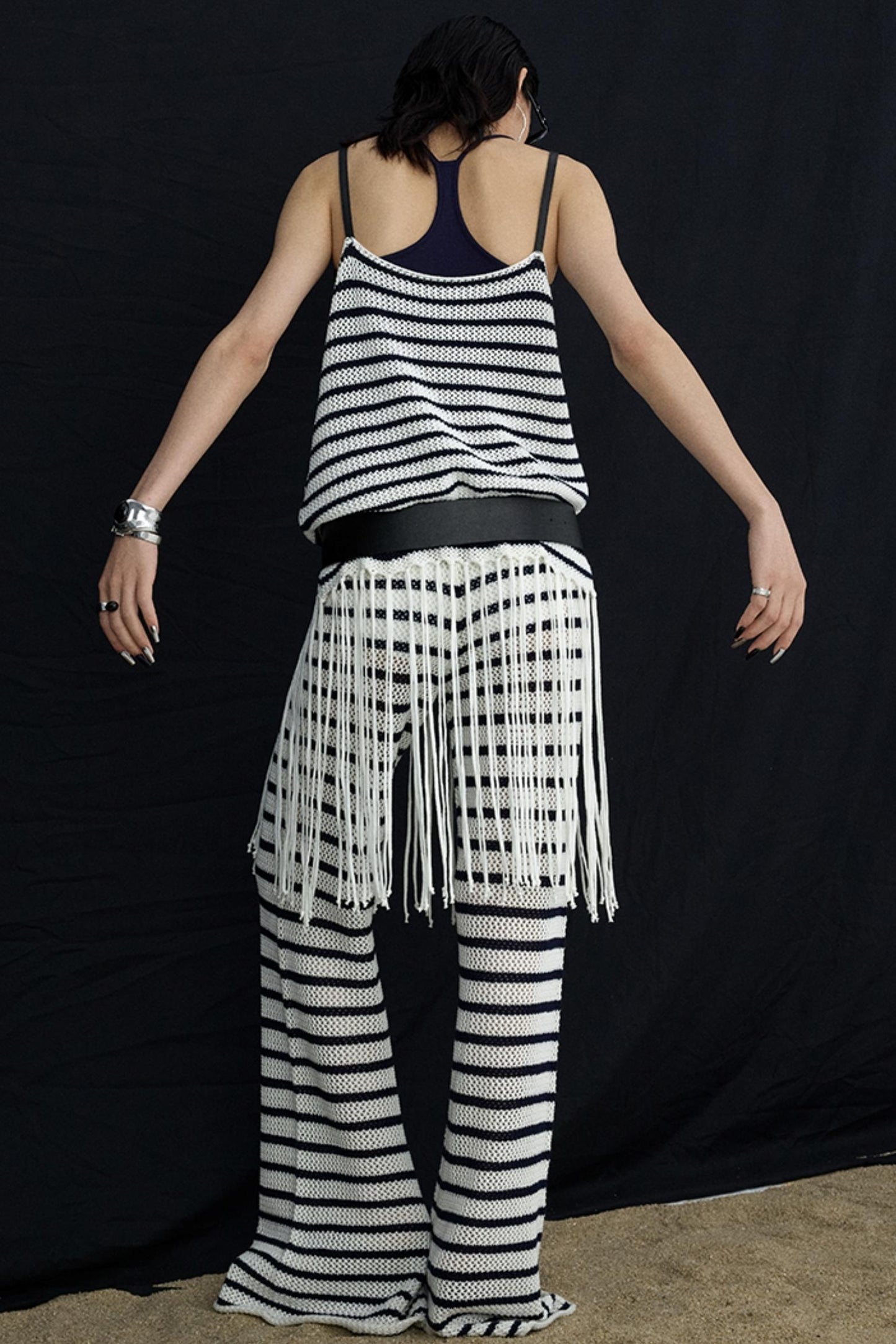 Vintage Distressed Square Buckle Waist Seal