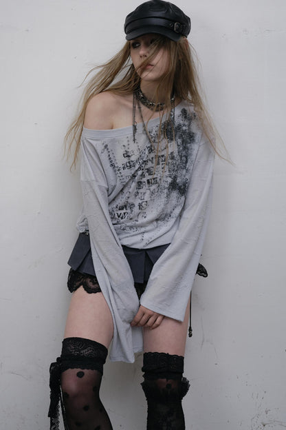 Slouchy One-Shoulder Tee