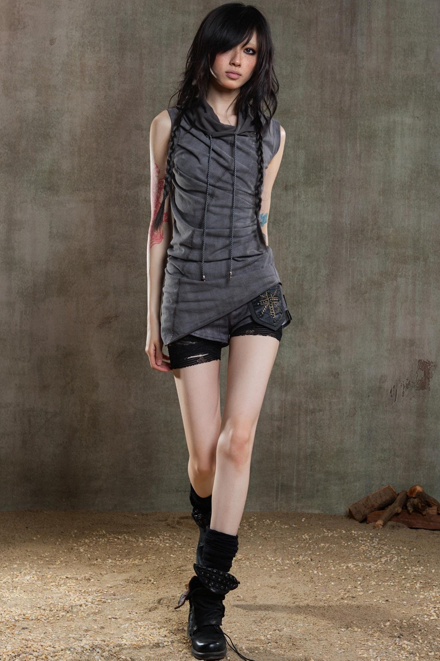 Punk Street Irregular Strappy Shorts