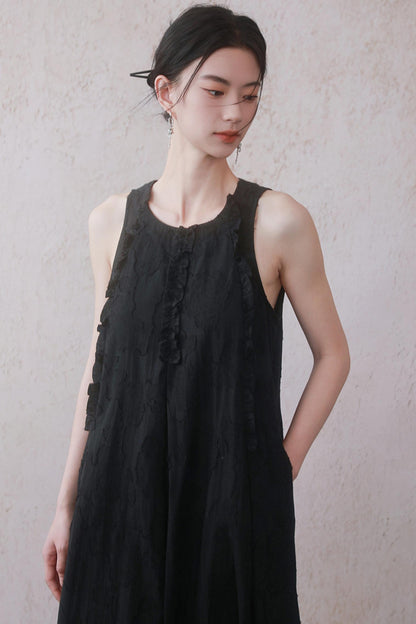 Beige Black Underdress