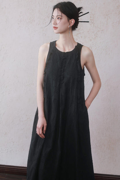 Beige Black Underdress