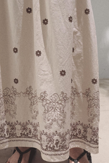 Luminous Cotton Tea Dress