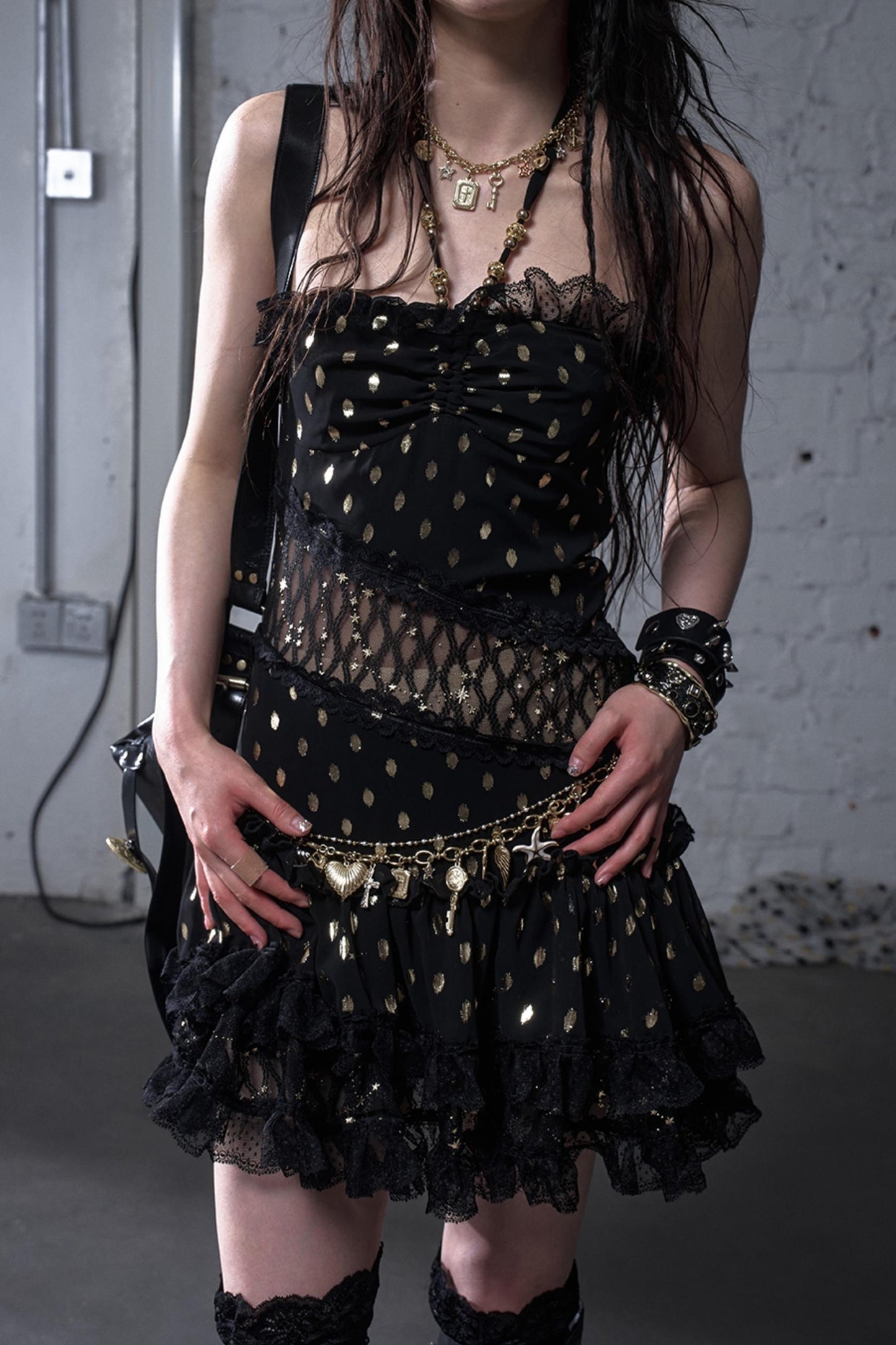 Lace Polka Dot Dress