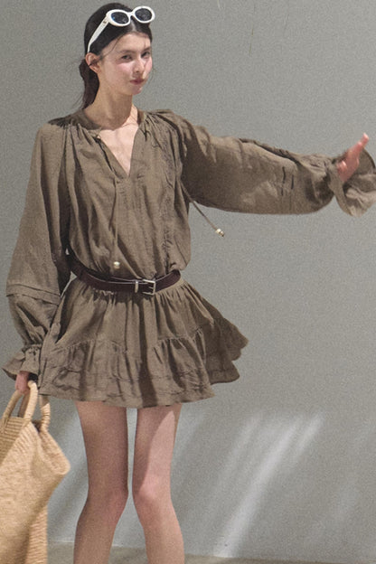 Bubble Sleeve Skirt Set-Up