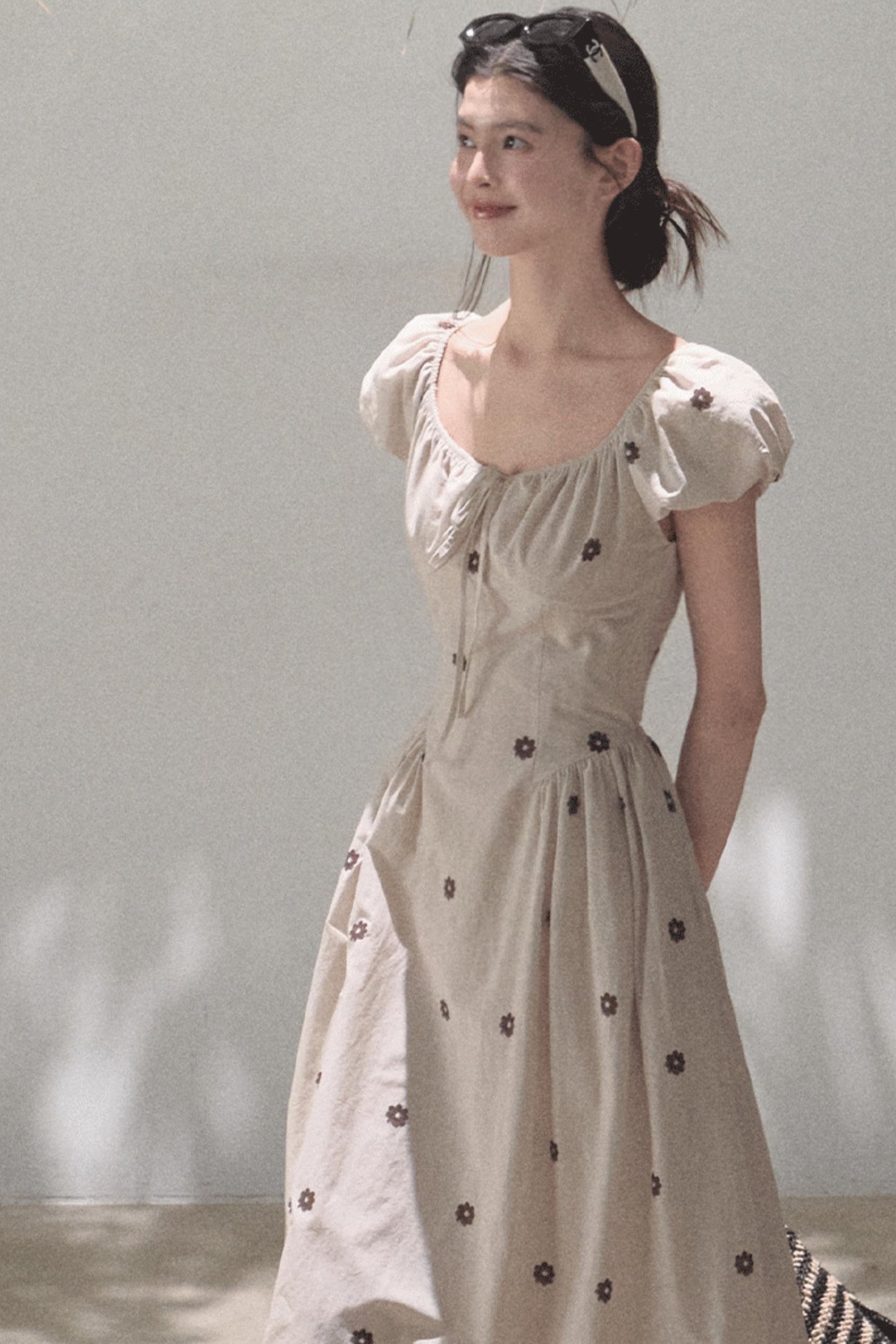 Luminous Cotton Tea Dress