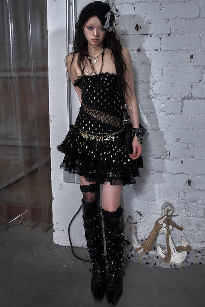 Lace Polka Dot Dress