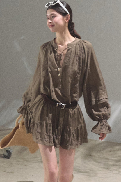 Bubble Sleeve Skirt Set-Up