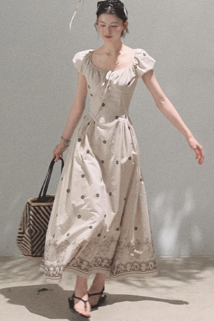 Luminous Cotton Tea Dress