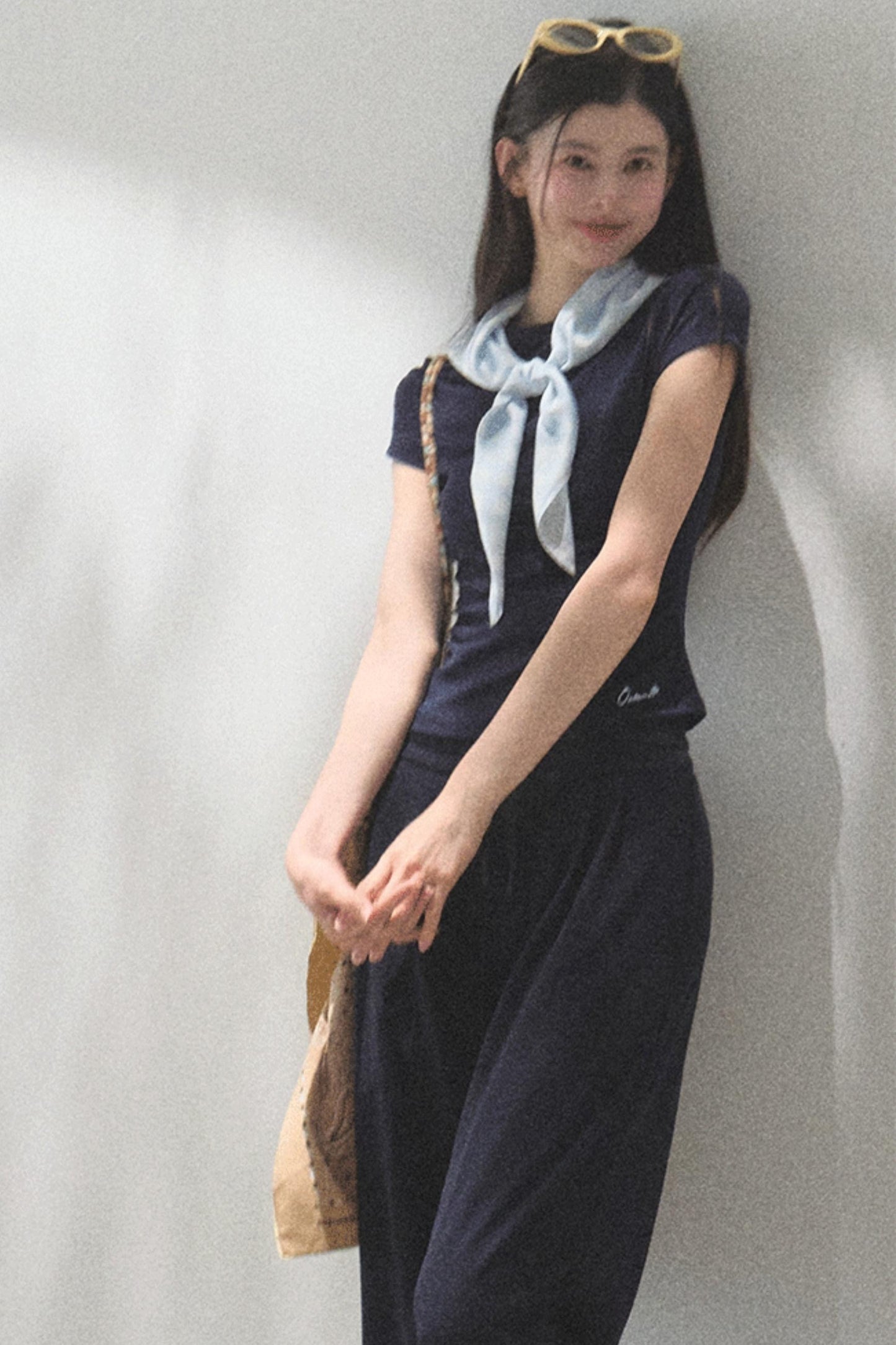 Cotton V-Neck Wide Leg Set-Up