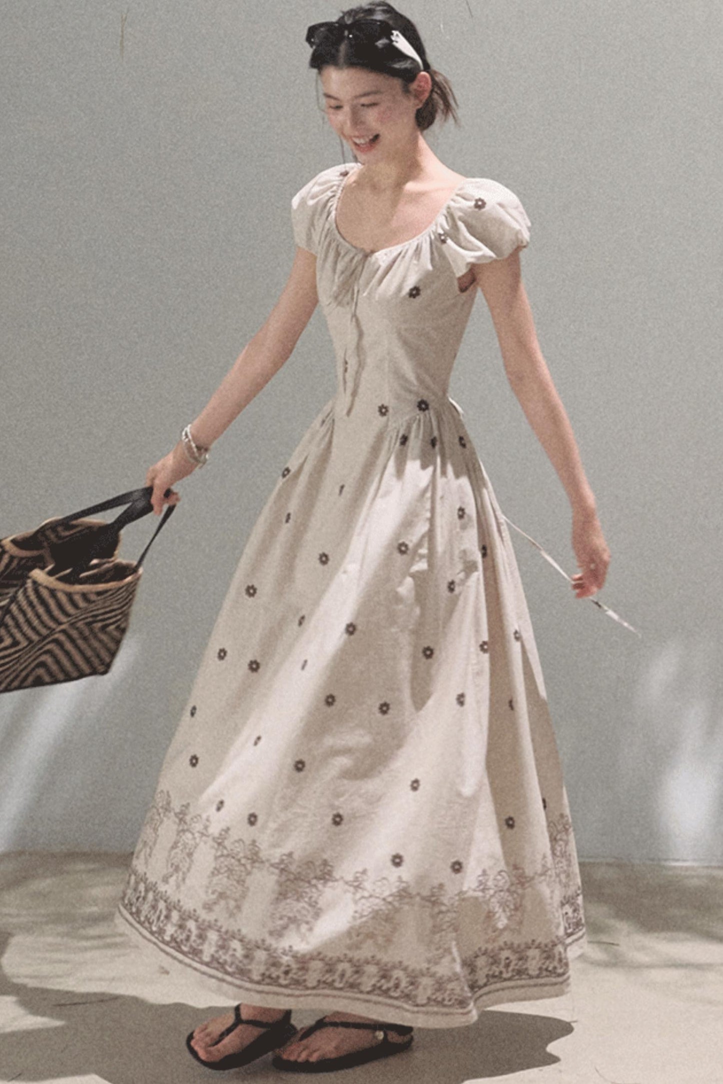 Luminous Cotton Tea Dress