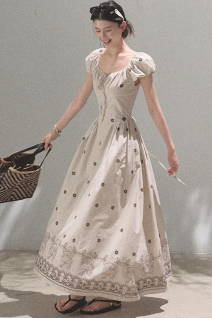 Luminous Cotton Tea Dress