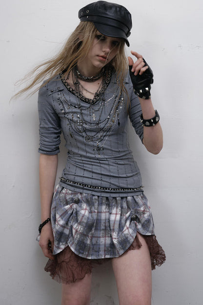 Retro V-Neck Tee Set-Up