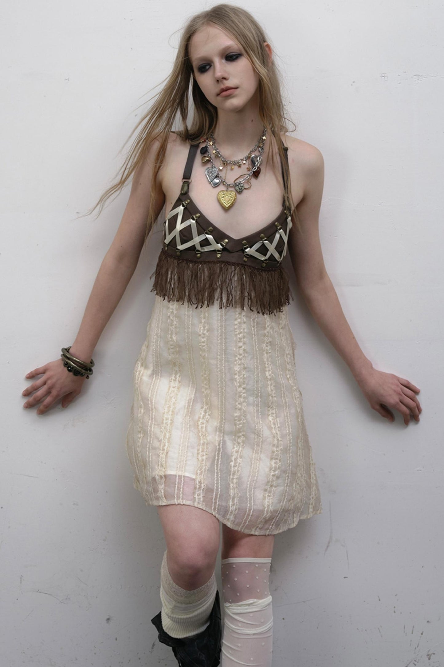 Luxury Halter Leather Dress