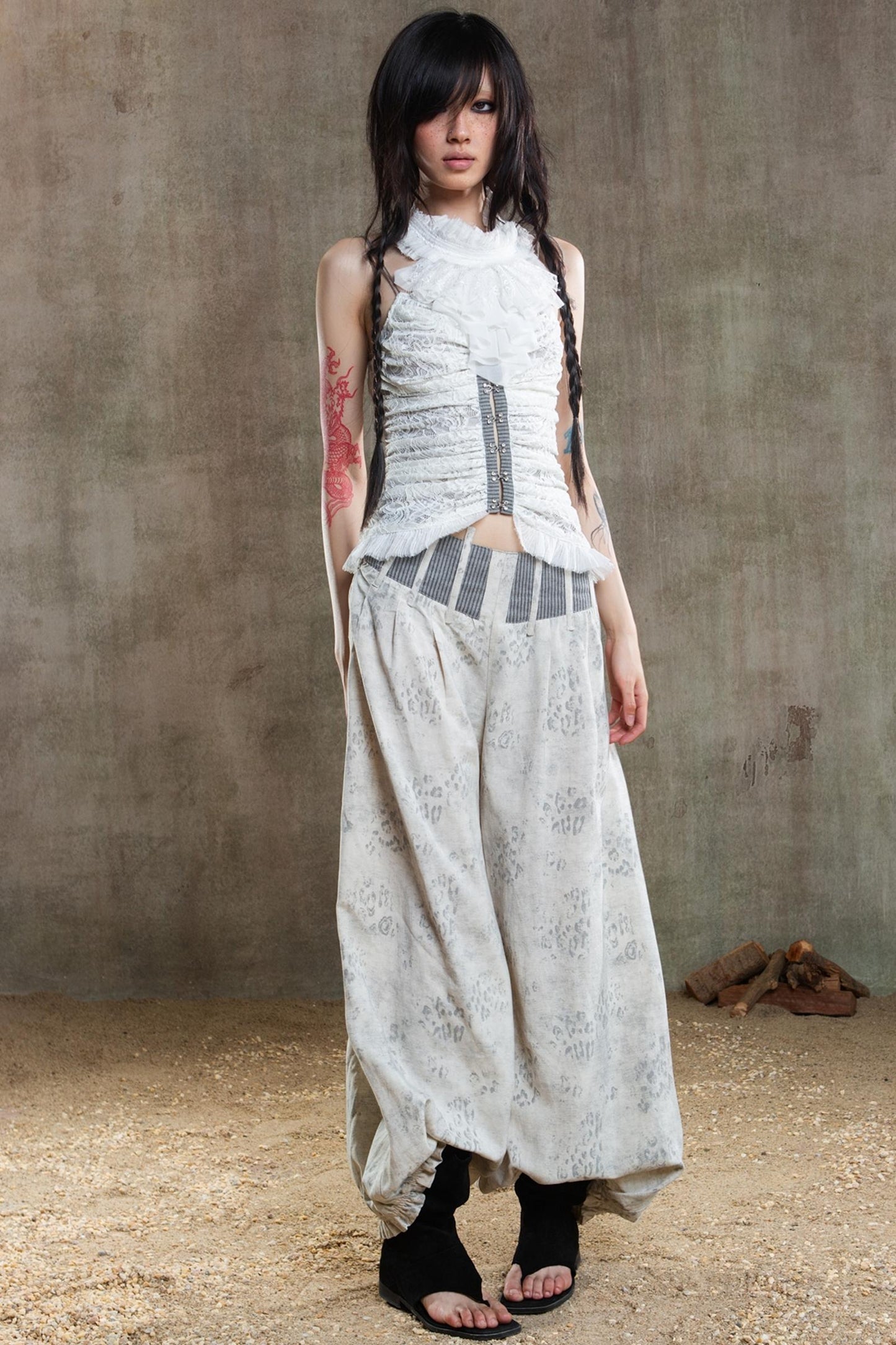 Retro Fishbone Pants