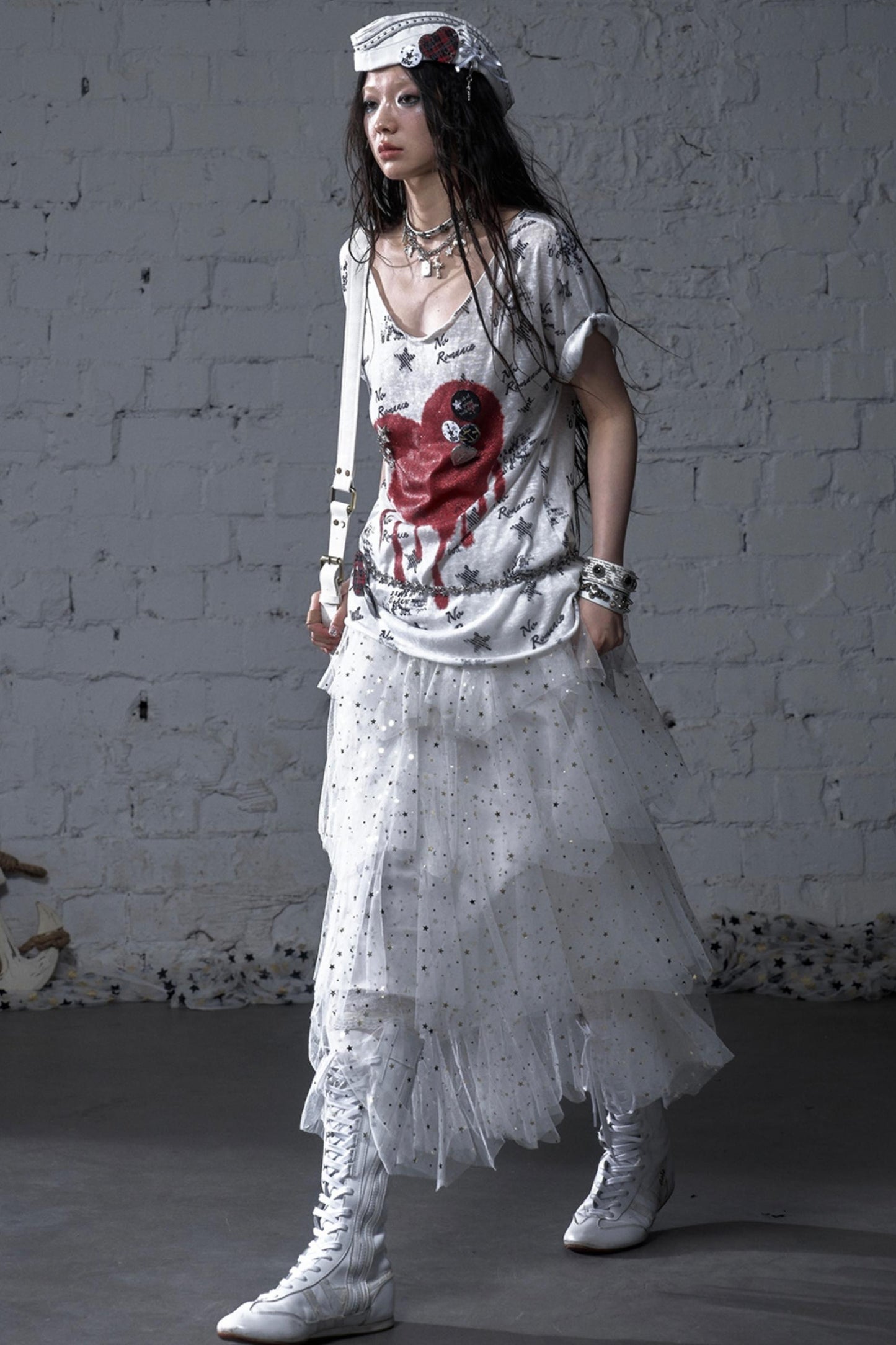 Sailor Style Printed Loose T-Shirt