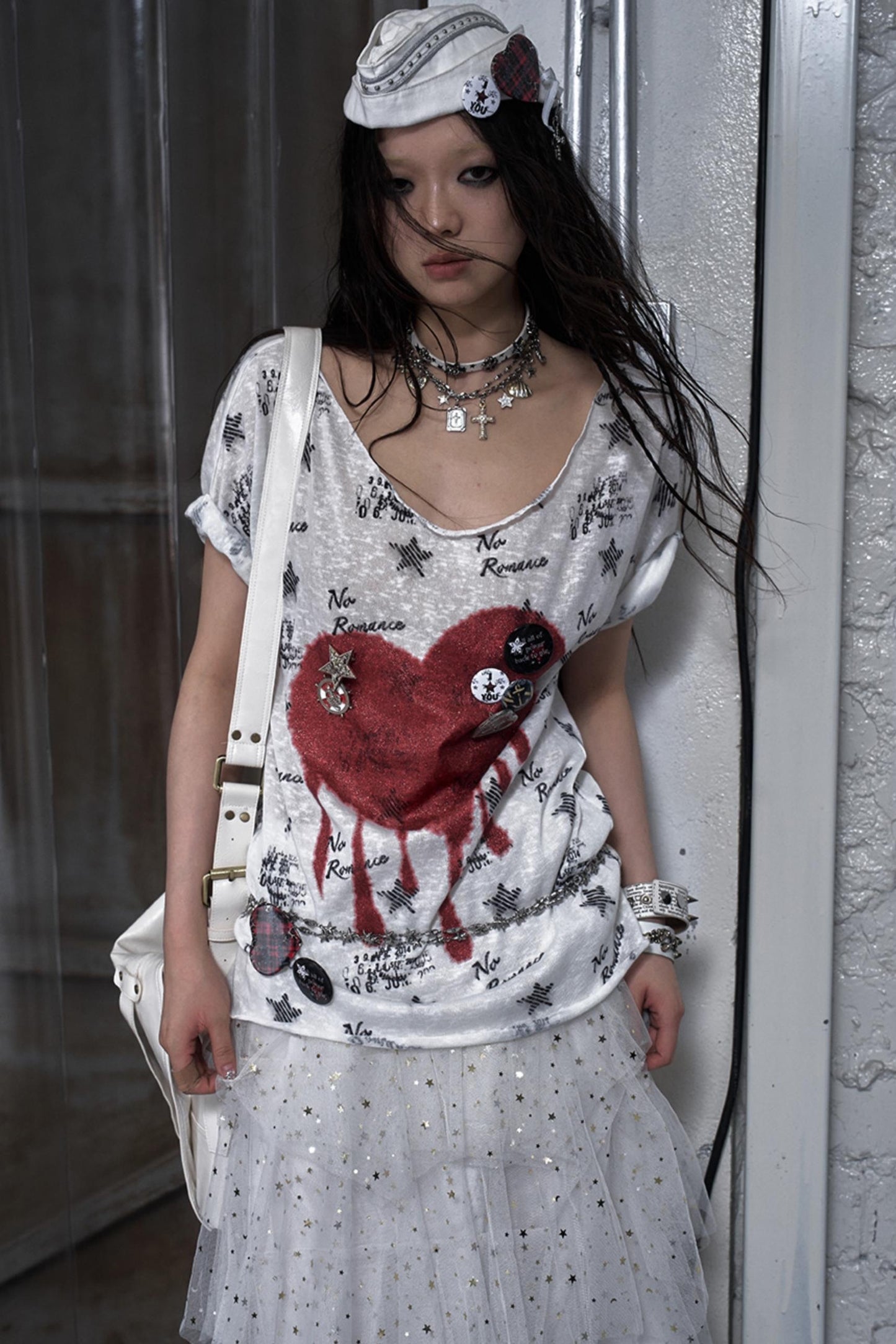 Sailor Style Printed Loose T-Shirt